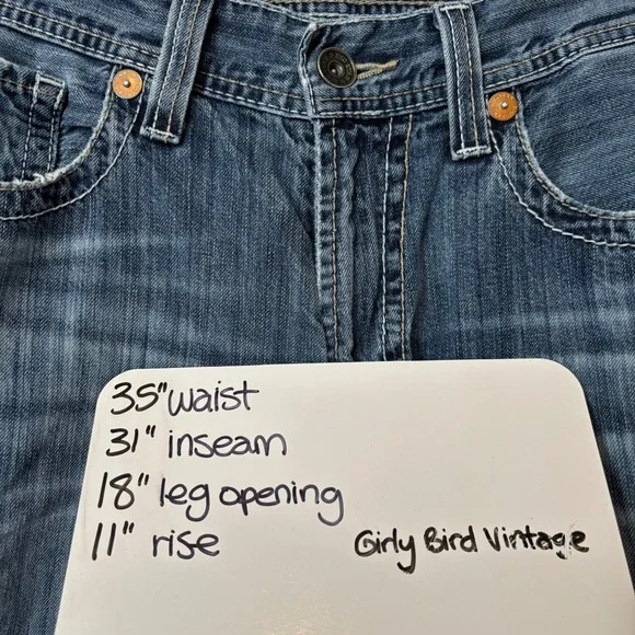 Big Star Men's 34R Pioneer Regular Boot Cut Jeans Y2K Rodeo Distressed 35x31 - Picture 7 of 8